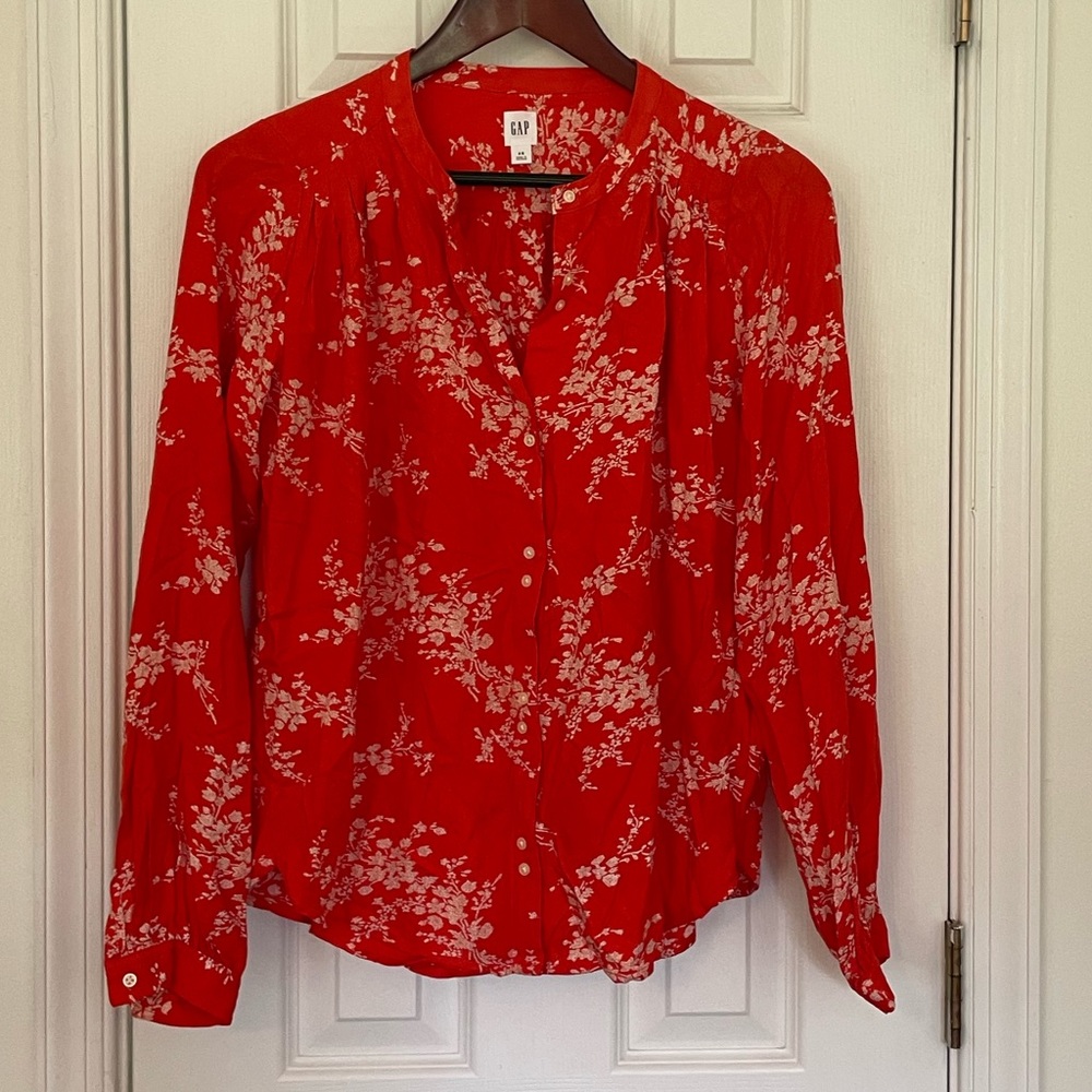 Gap Floral Print Button Down Blouse - image 3